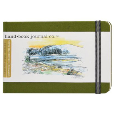 Global Art Travelogue Drawing Hand Book - Landscape (3.5" x 5.5") Cadmium Green