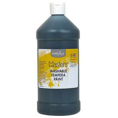 Handy Art Little Masters Washable Tempera Paint - (32oz/946ml) Black