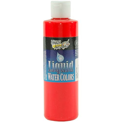 Handy Art Liquid Water Colors - (8oz/237ml) Fluorescent Red