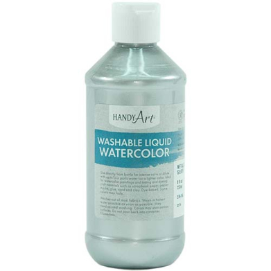 Handy Art Liquid Water Colors - (8oz/237ml) Metallic Silver