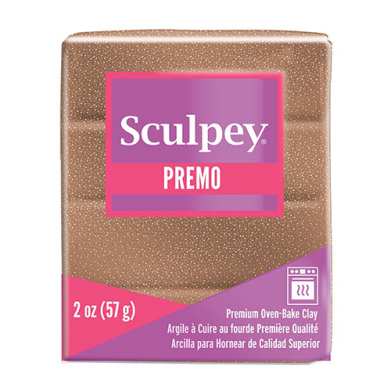 Sculpey Premo Oven-Bake Clay (2oz bar) - Rose Gold Glitter