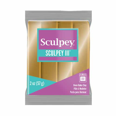 Sculpey III Oven-Bake Clay (2oz bar) - Jewelry Gold