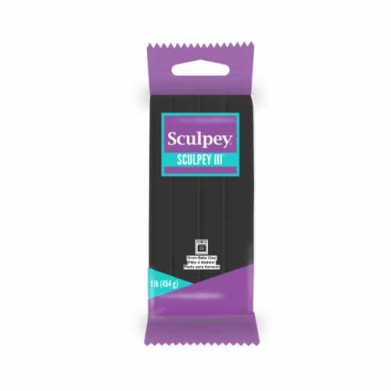 Sculpey III Oven-Bake Clay (1lb bar) - Black