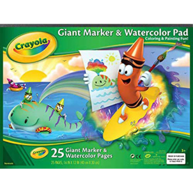 Crayola Giant Marker & Watercolor Pad 16" x 12" - (25 Sheets)