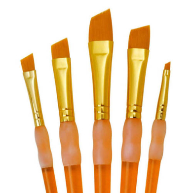 Royal Langnickel Big Kids Choice Lil Grippers Brush Set - (5 Pieces) Angular