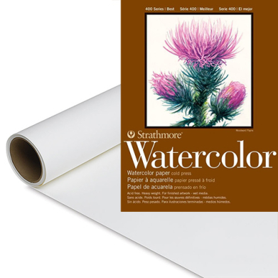 Strathmore 400 Series Watercolor Paper Roll (473) - (42" x 10yd, 140lb) Cold Press
