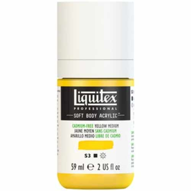 Liquitex Professional Soft Body Acrylic Paint - (2oz/59ml) Cadmium-Free Yellow Medium