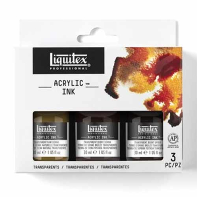 Liquitex Professional Acrylic Ink (1oz/30ml) - (3 Pack) Transparents