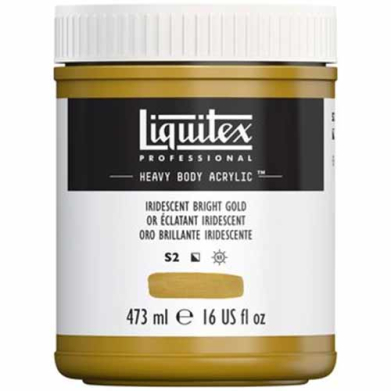 Liquitex Professional Heavy Body Acrylic Paint - (16oz/473ml) Iridescent Bright Gold