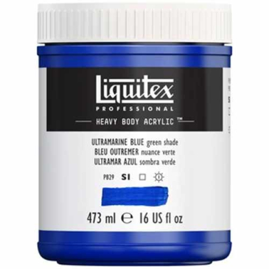 Liquitex Professional Heavy Body Acrylic Paint - (16oz/473ml) Ultramarine Blue (Green Shade)