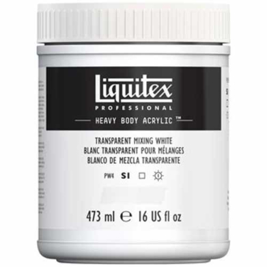 Liquitex Professional Heavy Body Acrylic Paint - (16oz/473ml) Transparent Mixing White