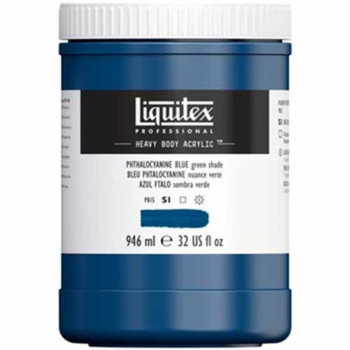 Liquitex Professional Heavy Body Acrylic Paint - (32oz/946ml) Phthalocyanine Blue (Green Shade)
