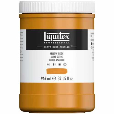 Liquitex Professional Heavy Body Acrylic Paint - (32oz/946ml) Yellow Oxide