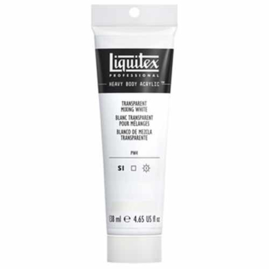Liquitex Professional Heavy Body Acrylic Paint - (4.65oz/138ml) Transparent Mixing White
