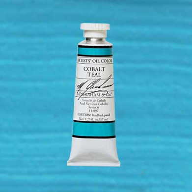 M. Graham & Co. Oil Paint - (1.25oz/37ml) Cobalt Teal
