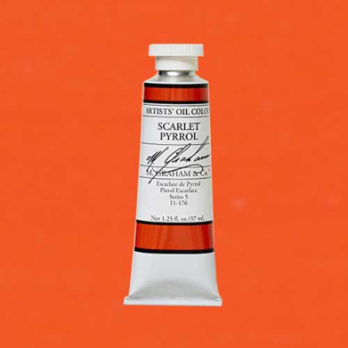 M. Graham & Co. Oil Paint - (1.25oz/37ml) Scarlet Pyrrole