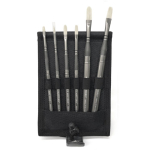 Richeson Grey Matters Pocket Brush Set - (7 Pieces) Bristle for Oil & Acrylics