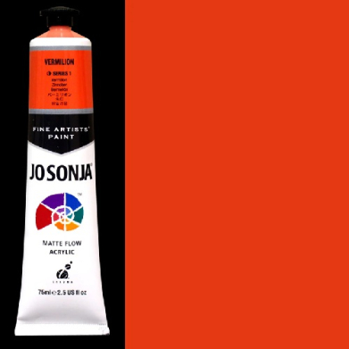 Chroma's Jo Sonja Fine Artists' Acrylic Paint - (2.5oz/75ml) Vermilion 046