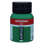 Royal Talens Amsterdam Acrylic Paint - (16.9oz/500ml) Permanent Green Deep