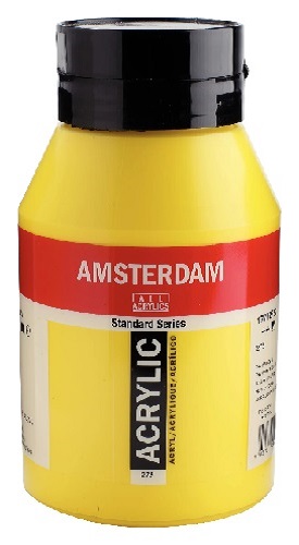 Royal Talens Amsterdam Acrylic Paint - (33.8oz/1000ml) 275 Primary Yellow