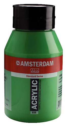 Royal Talens Amsterdam Acrylic Paint - (33.8oz/1000ml) 618 Permanent Green