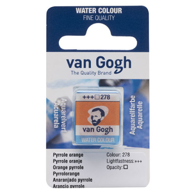 Royal Talens Van Gogh Water Colour Half Pan - Pyrrole Orange