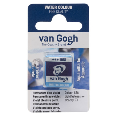 Royal Talens Van Gogh Water Colour Half Pan - Permanent Blue Violet
