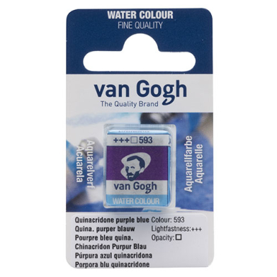 Royal Talens Van Gogh Water Colour Half Pan - Quinacridone Purple Blue
