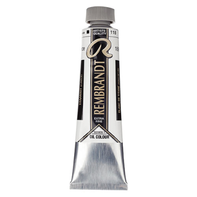 Royal Talens Rembrandt Oil Colour - (1.4oz/40ml) Titanium White with Linseed Oil