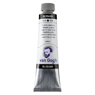 Royal Talens Van Gogh Oil Colour - (1.4oz/40ml) Titanium White with Linseed Oil