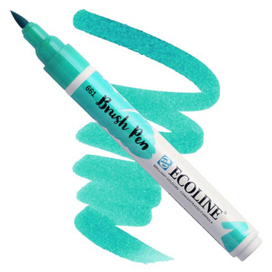 Royal Talens Ecoline Water Colour Brush Pen - Turquoise Green