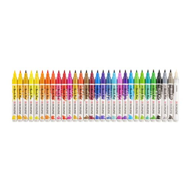 Royal Talens Ecoline Brush Pen Set of 30 Liquid Watercolor Pens – (30 Pack) Basic Colors 11509025