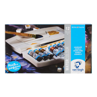 Royal Talens Van Gogh Water Color Painting Set - (12 Tubes) Metallic & Interference Colours