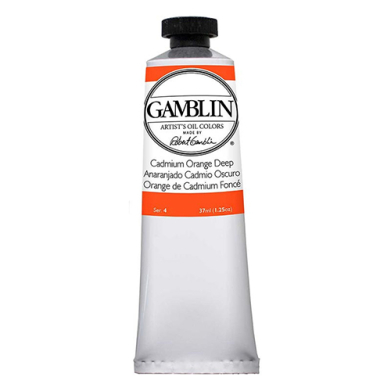 Gamblin Artists Oil Colors  (1.25oz/37ml) Cadmium Orange Deep