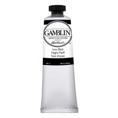 Gamblin Artists Oil Colors  (1.25oz/37ml) Ivory Black