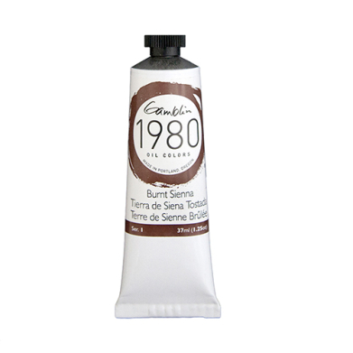 Gamblin 1980 Oil Colors  (1.25oz/37ml) Burnt Sienna