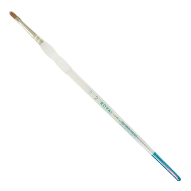 Royal Langnickel Soft-Grip Red Sable Brush - Short Handle, Filbert #2