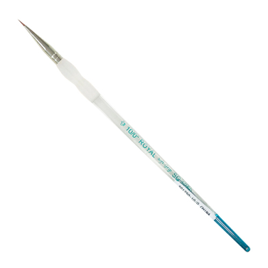 Royal Langnickel Soft-Grip Red Sable Brush - Short Handle, Detail Round #10/0