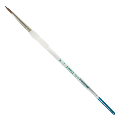 Royal Langnickel Soft-Grip Red Sable Brush - Short Handle, Round #3