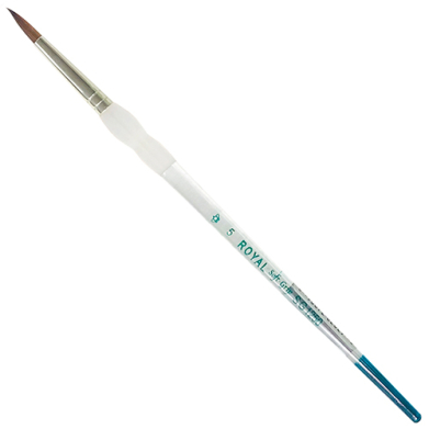 Royal Langnickel Soft-Grip Red Sable Brush - Short Handle, Round #5
