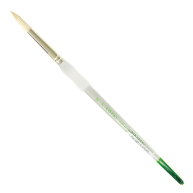 Royal Langnickel Soft-Grip Hog Bristle Brush - Short Handle, Round #5