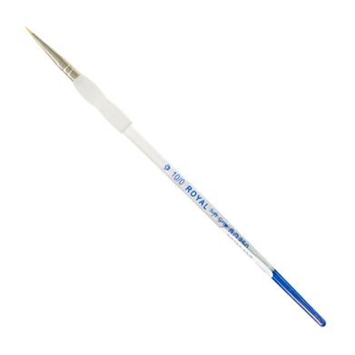 Royal Langnickel Soft-Grip Gold Taklon Brush - Short Handle, Detail Round #10/0