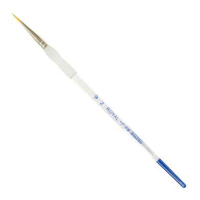 Royal Langnickel Soft-Grip Gold Taklon Brush - Short Handle, Round #2