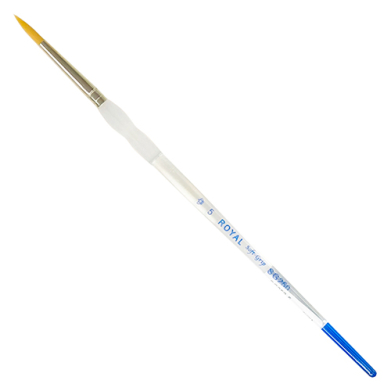 Royal Langnickel Soft-Grip Gold Taklon Brush - Short Handle, Round #5