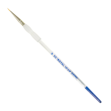 Royal Langnickel Soft-Grip Gold Taklon Brush - Short Handle, Detail Round #5/0
