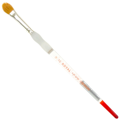 Royal Langnickel Soft-Grip Combo Hair Brush - Short Handle, Filbert #10