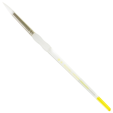 Royal Langnickel Soft-Grip White Taklon Brush - Short Handle, Round #6