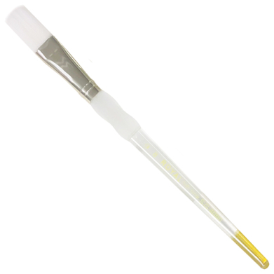 Royal Langnickel Soft-Grip White Taklon Brush - Short Handle, Flat #8