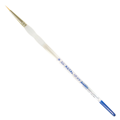 Royal Langnickel Soft-Grip Gold Taklon Brush - Short Handle, Short Liner #5/0