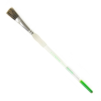 Royal Langnickel Soft-Grip Hog Bristle Brush - Short Handle, Glaze 1/2"